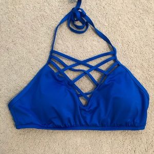 Royal blue halter bikini top for $9.